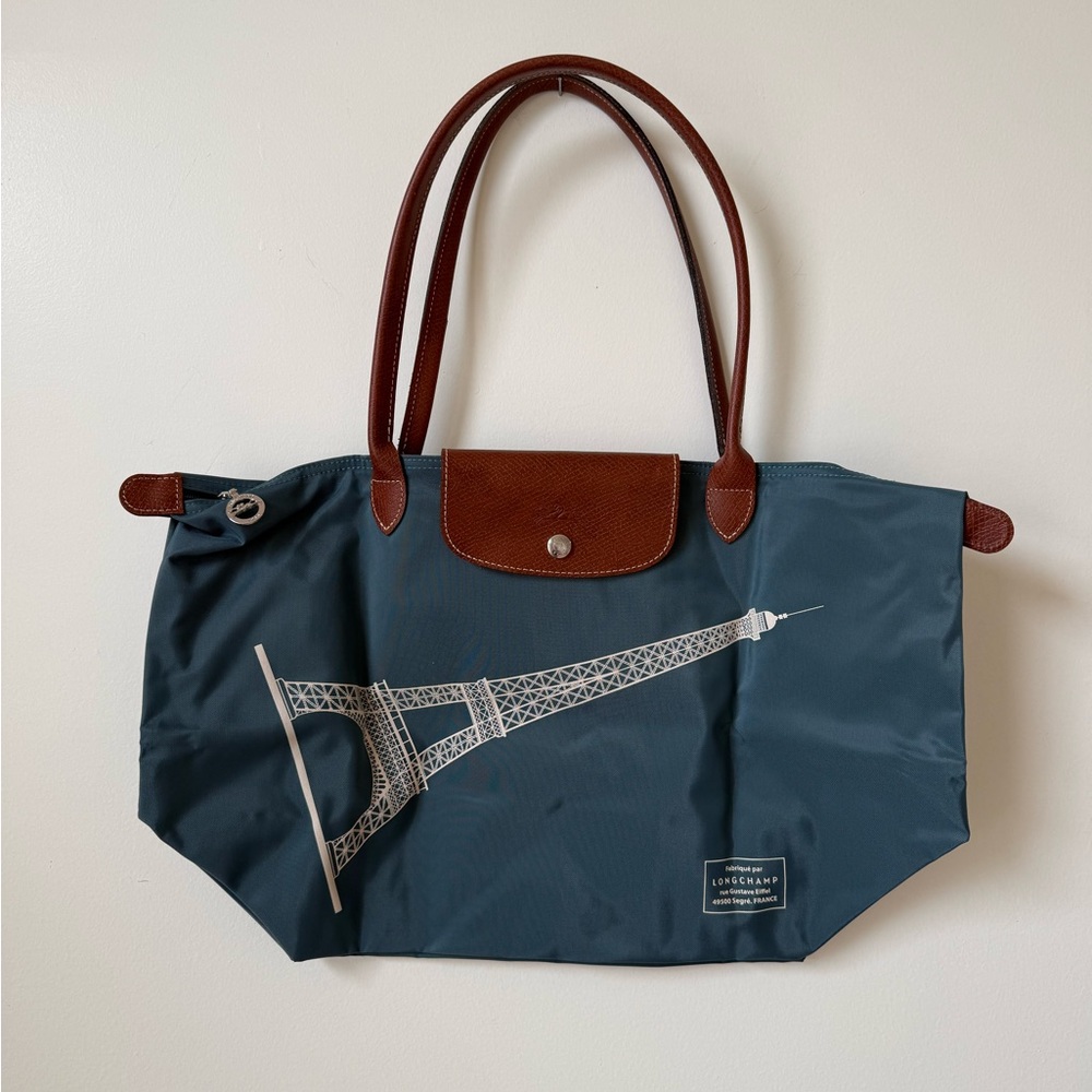 ⭐️ AUTHENTIC Longchamp Eiffel Tower Ltd Ed PARIS ONLY SOLD Medium le pliage tote
